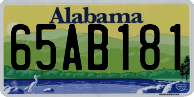 AL license plate 65AB181