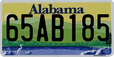 AL license plate 65AB185