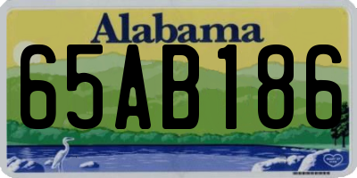 AL license plate 65AB186