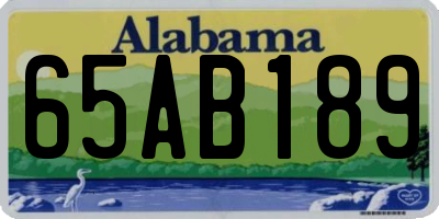 AL license plate 65AB189