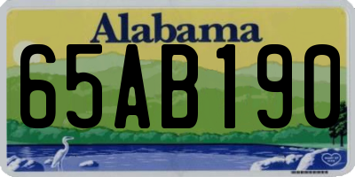 AL license plate 65AB190