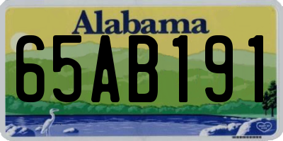 AL license plate 65AB191