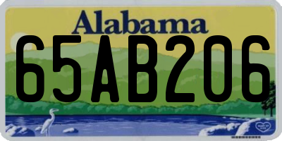 AL license plate 65AB206