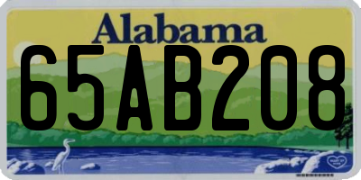 AL license plate 65AB208