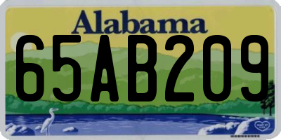 AL license plate 65AB209