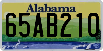 AL license plate 65AB210