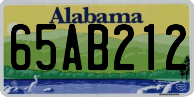 AL license plate 65AB212
