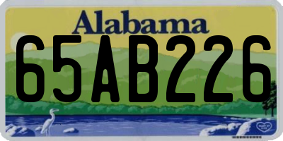 AL license plate 65AB226