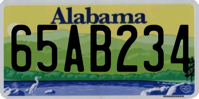 AL license plate 65AB234