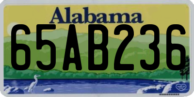 AL license plate 65AB236