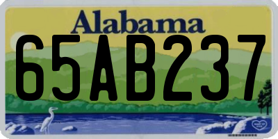 AL license plate 65AB237
