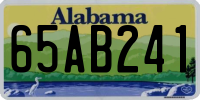 AL license plate 65AB241
