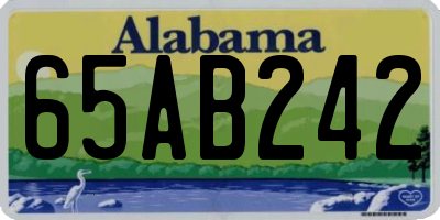 AL license plate 65AB242
