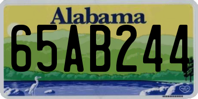 AL license plate 65AB244