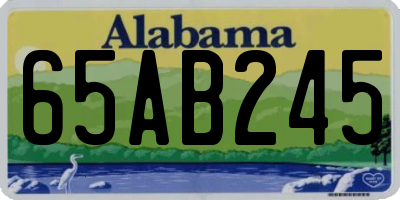 AL license plate 65AB245