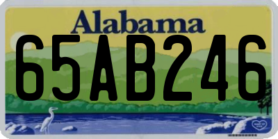 AL license plate 65AB246