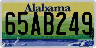 AL license plate 65AB249