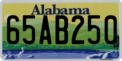AL license plate 65AB250