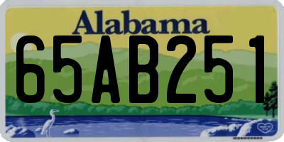 AL license plate 65AB251