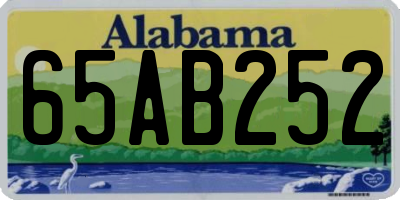 AL license plate 65AB252