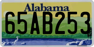 AL license plate 65AB253