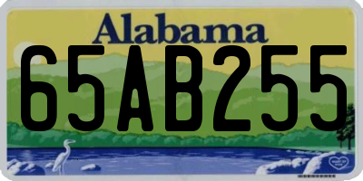 AL license plate 65AB255