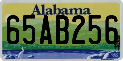 AL license plate 65AB256