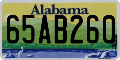 AL license plate 65AB260