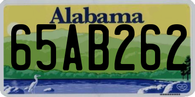 AL license plate 65AB262