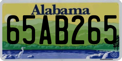 AL license plate 65AB265