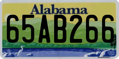AL license plate 65AB266