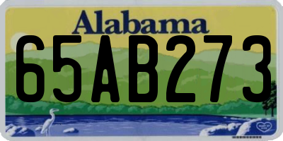 AL license plate 65AB273