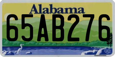 AL license plate 65AB276