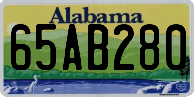 AL license plate 65AB280