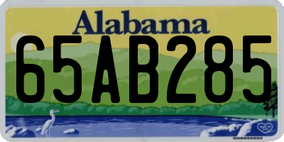 AL license plate 65AB285
