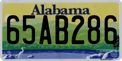 AL license plate 65AB286