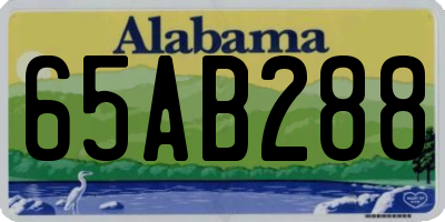AL license plate 65AB288