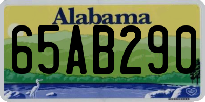 AL license plate 65AB290