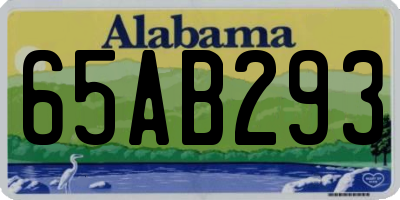 AL license plate 65AB293