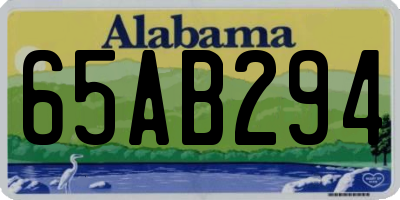 AL license plate 65AB294