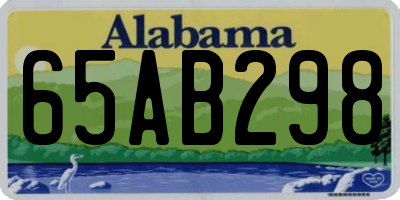 AL license plate 65AB298
