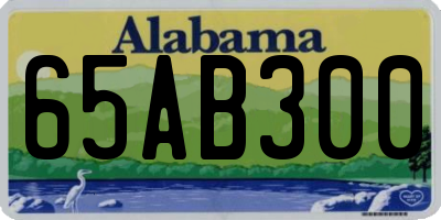 AL license plate 65AB300