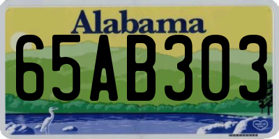 AL license plate 65AB303