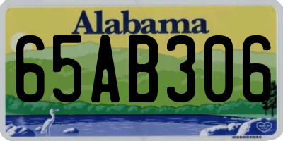 AL license plate 65AB306