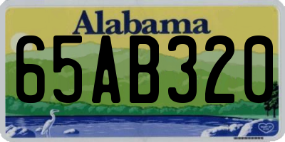 AL license plate 65AB320