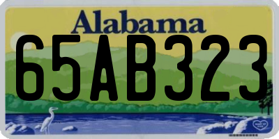 AL license plate 65AB323