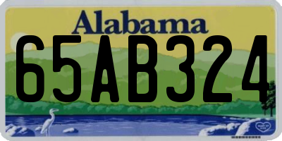 AL license plate 65AB324