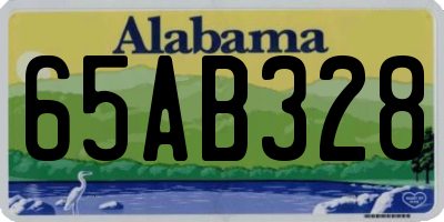 AL license plate 65AB328