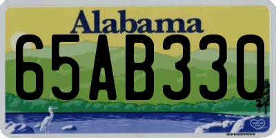 AL license plate 65AB330
