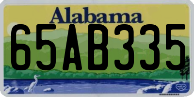 AL license plate 65AB335